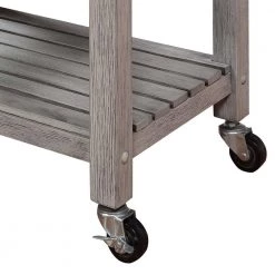 Ellaine Wirebrush Light Gray/Butcher Block Kitchen Cart with Wine Rack by Convenience Concepts -Cheap Convenience Concepts Store wirebrush light butcher block convenience concepts bar carts v2 253 76 1000